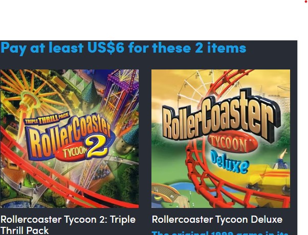 Imagen decorativa. El primer nivel contiene un total de 2 artículos (Fuente de la imagen: Humble Bundle)