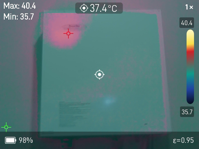 Vista en modo fusión de un calentador de agua