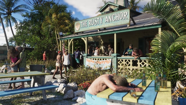 Una captura de pantalla del bar «The Rusty Anchor» de GTA 6.