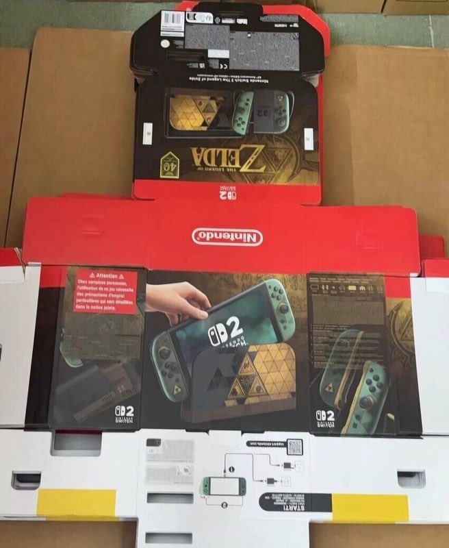 Consola Switch 2 con temática de Zelda.