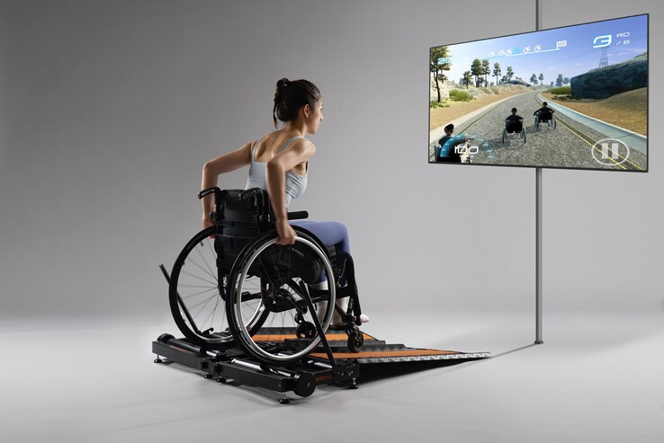 Los usuarios de sillas de ruedas manuales pueden desarrollar fuerza y juego utilizando el Wheely-X de Kangsters. (Fuente: Kangster)