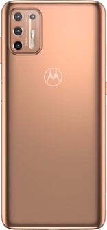 Moto G9 Plus en oro ruborizado