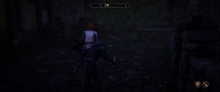 Es mejor no aventurarse solo por la noche. El ojo cerrado indica que no nos han detectado. (Fuente de la imagen: The Elder Scrolls IV: Oblivion Remastered)