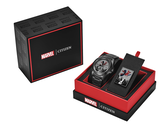 El nuevo reloj de la colaboración entre Citizen y Spider-Man, en su caja.