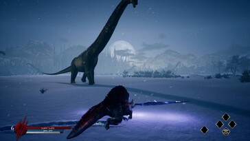 En la imagen: una captura de pantalla del juego Dinoblade.