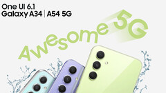 Galaxy A34 y Galaxy A54 están recibiendo la actualización One UI 6.1, pero sin las funciones de IA (Fuente de la imagen: Samsung [Editado])