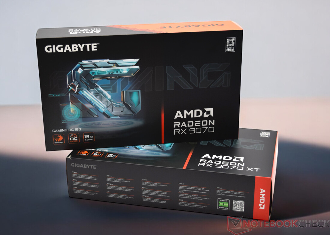 Gigabyte Radeon RX 9070 XT OC para juegos y Gigabyte Radeon RX 9070 OC para juegos