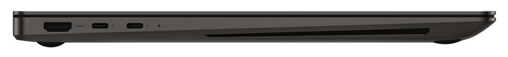 Lado izquierdo: HDMI, 2x Thunderbolt 4 (USB-C; Power Delivery, DisplayPort)