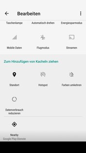 Opciones de personalización de Quick Settings