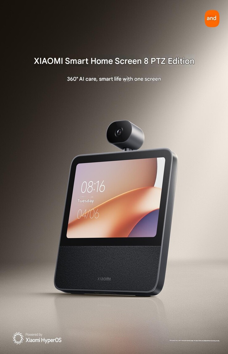 Un cartel de marketing de la Xiaomi Smart Home Screen 8 PTZ Edition. (Fuente de la imagen: Xiaomi)
