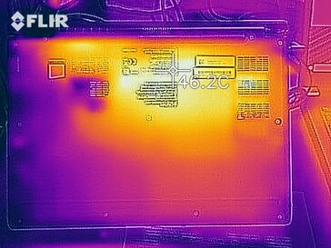 Desarrollo de calor en la parte inferior (carga)