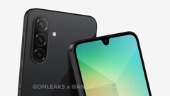 El Galaxy A26 luce un diseño familiar. (Fuente de la imagen: Android Headlines & @OnLeaks)
