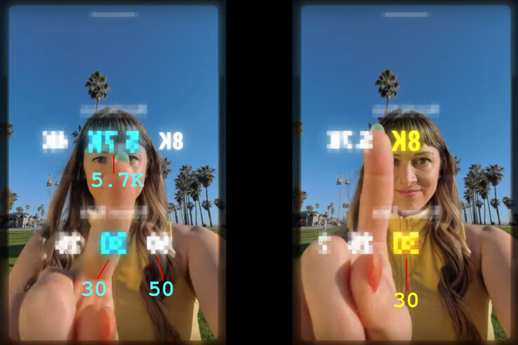 Las velocidades de fotogramas cambiadas y las opciones de resolución de vídeo en el último teaser de YouTube de INsta360 se corresponden con lo que parecen ser la Insta360 X3 y la próxima X4. (Fuente de la imagen: Insta360 - editado)