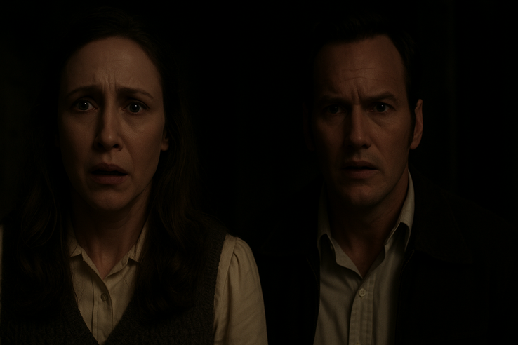 Vera Farmiga y Patrick Wilson en The Conjuring: Los últimos ritos (Fuente de la imagen: Polygon)