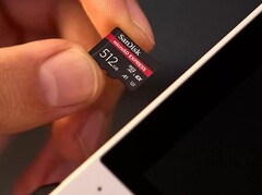 Una tarjeta SD SanDisk de 512 GB (Fuente de la imagen: SanDIsk)
