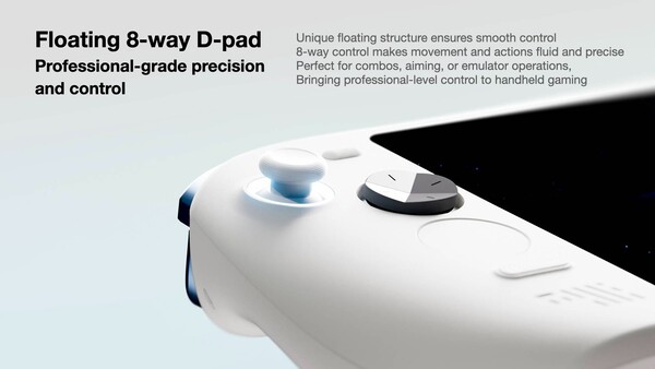 El Ayaneo Next II tiene un D-Pad de 8 direcciones y dos touchpads circulares. (fuente de la imagen: Ayaneo)