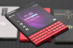 El render conceptual del BlackBerry Passport 2, hecho por los fans, mezcla la nostalgia con un aspecto elegante y actual. (Fuente de la imagen: LetsGoDigital/Ts Designer - editado)