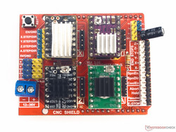 diferentes controladores conectados al CNC-shield