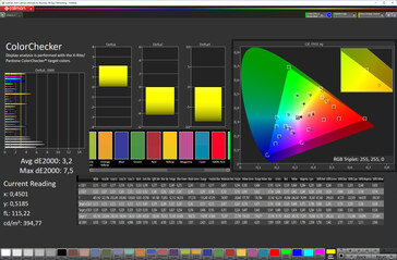CalMAN: Precisión de color (P3, modo automático)