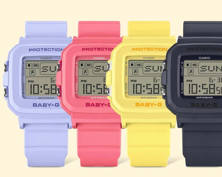 De izquierda a derecha: los relojes Casio Baby-G BGD-10KH-2B, BGD-10KH-4, BGD-10KH-9 y BGD-10KH-2C. (Fuente de la imagen: Casio)