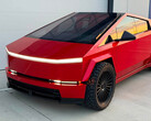 Cybertruck con vinilo rojo