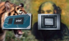 El Tiger Lake Intel Core i5-11400H tiene que competir con el procesador Cezanne Zen 3 AMD Ryzen 5 5600H. (Fuente de la imagen: Intel/AMD/Pinterest/Wikimedia - editado)