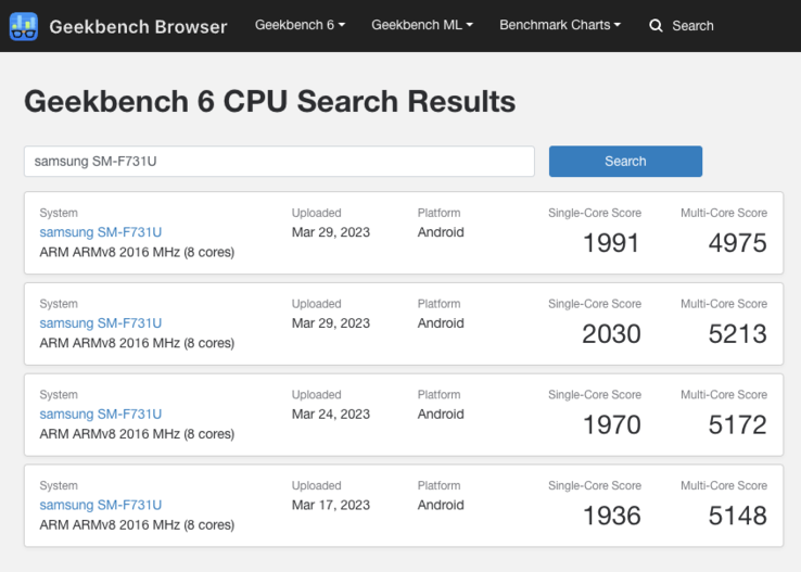 (Fuente de la imagen: Geekbench)