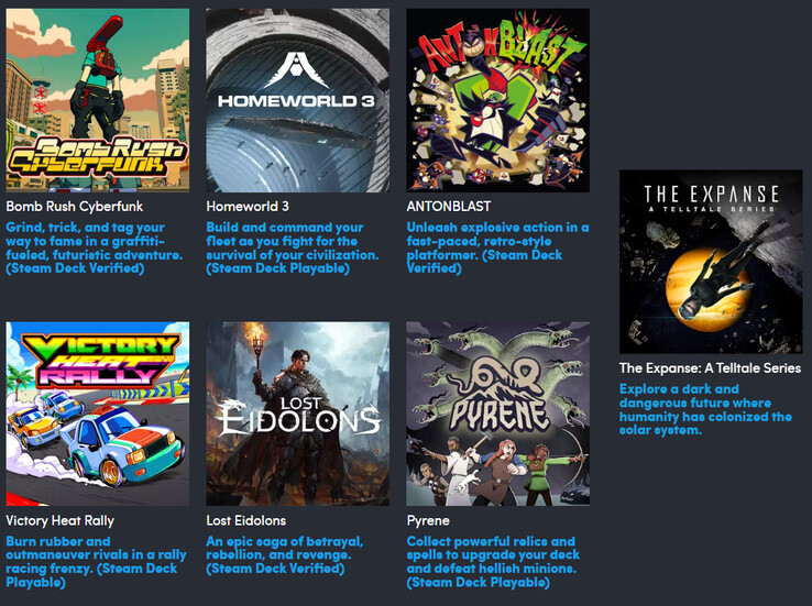 Todos los juegos incluidos en el paquete IGN Gamescom 2025 (Fuente de la imagen: Humble Bundle - editado)
