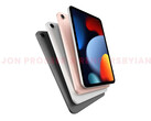 Un render del iPad Mini 6. (Fuente: FrontPageTech)