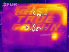 Desarrollo del calor durante el funcionamiento al ralentí (abajo)