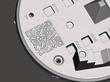 Se pierden algunos detalles en el escaneado 3D como se ve con el código de barras