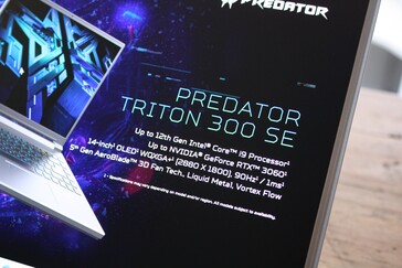 Especificaciones del Acer Predator Triton 300 SE (imagen vía Acer)