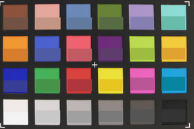 Colores ColorChecker. Color de referencia en la mitad inferior de cada cuadrado.