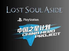 Se muestran los logotipos de Lost Soul Aside y PlayStation China Hero Project (Fuente de la imagen: Sony PlayStation YouTube con modificaciones)