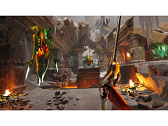 Una captura de pantalla del juego Metal: Hellsinger mostrando a los enemigos. (Fuente de la imagen: Steam)