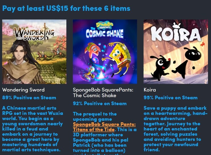 El segundo nivel añade estos 3 juegos a la mezcla (Fuente de la imagen: Humble Bundle)
