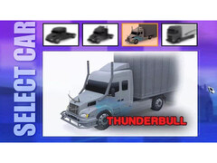Una captura de pantalla del menú de selección de camiones en Big Rigs: Over the Road Racing que, de forma hilarante, le pide que seleccione un coche. (Fuente de la imagen: Steam)