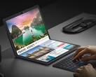 El ZenBook 17 Fold viene con una cubierta de plástico para la pantalla (imagen: ASUS)