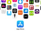 Logotipo de la App Store con iconos de aplicaciones populares. Apple debe defender ahora sus comisiones por los pagos realizados fuera de la tienda.