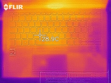 Mapa de calor en funcionamiento en vacío - arriba