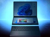 Cuando se ilumina, el portátil de doble pantalla bromeado por Asus parece una alternativa al Lenovo Yoga Book 9i. (Imagen: Asus, editado)