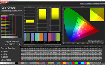 CalMAN: Precisión de color - espacio de color objetivo sRGB