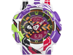 El nuevo reloj G-Shock x Evangelion de Casio (en la imagen) se lanzará en el Reino Unido. (Fuente de la imagen: Casio)
