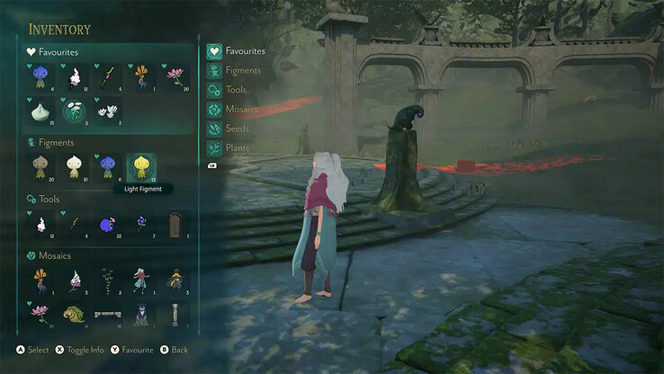 Una imagen que muestra el inventario de Everwild. (Fuente de la imagen: MP1st)
