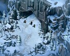 Una imagen que muestra un paisaje nevado en «Thronebreaker: The Witcher Tales».