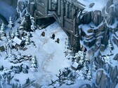 Una imagen que muestra un paisaje nevado en «Thronebreaker: The Witcher Tales».