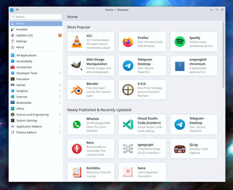 Discover obtiene una sección para software actualizado (Fuente: Nate/KDE)