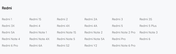 Teléfonos Redmi con estado EOS. (Fuente de la imagen: Xiaomi)