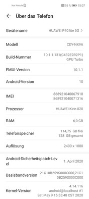 Huawei P40 Lite 5G software