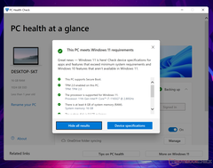 La nueva aplicación PC Health Check es más detallada que la versión original. (Fuente de la imagen: NotebookCheck)